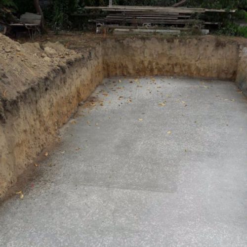 Création d'un béton pour piscine